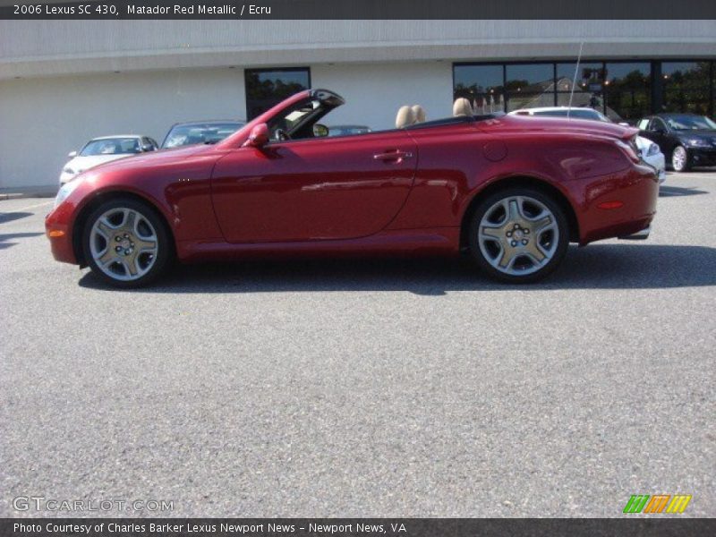 Matador Red Metallic / Ecru 2006 Lexus SC 430