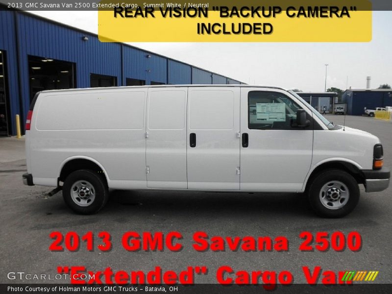 Summit White / Neutral 2013 GMC Savana Van 2500 Extended Cargo