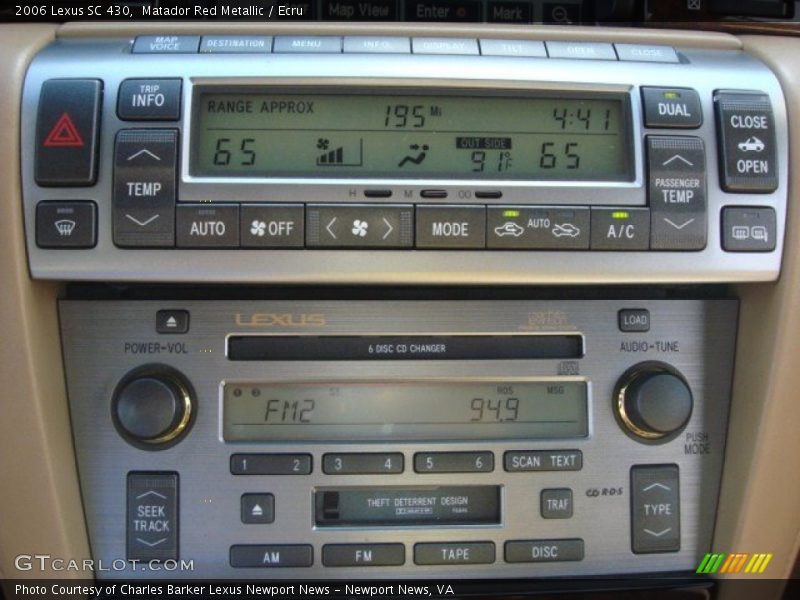 Matador Red Metallic / Ecru 2006 Lexus SC 430