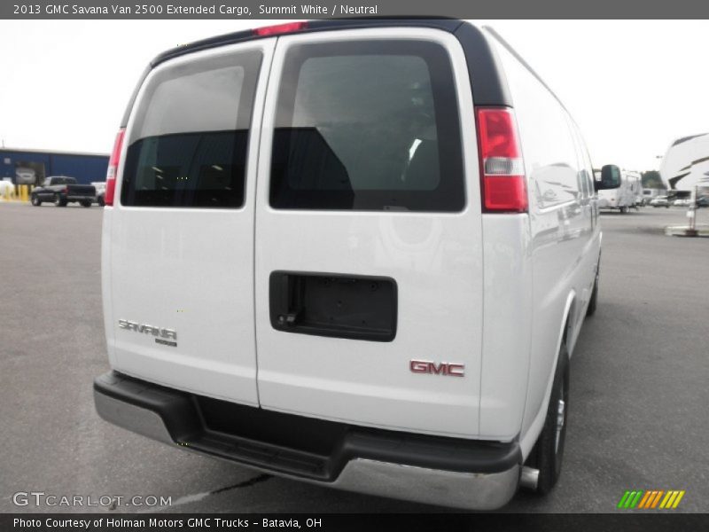 Summit White / Neutral 2013 GMC Savana Van 2500 Extended Cargo