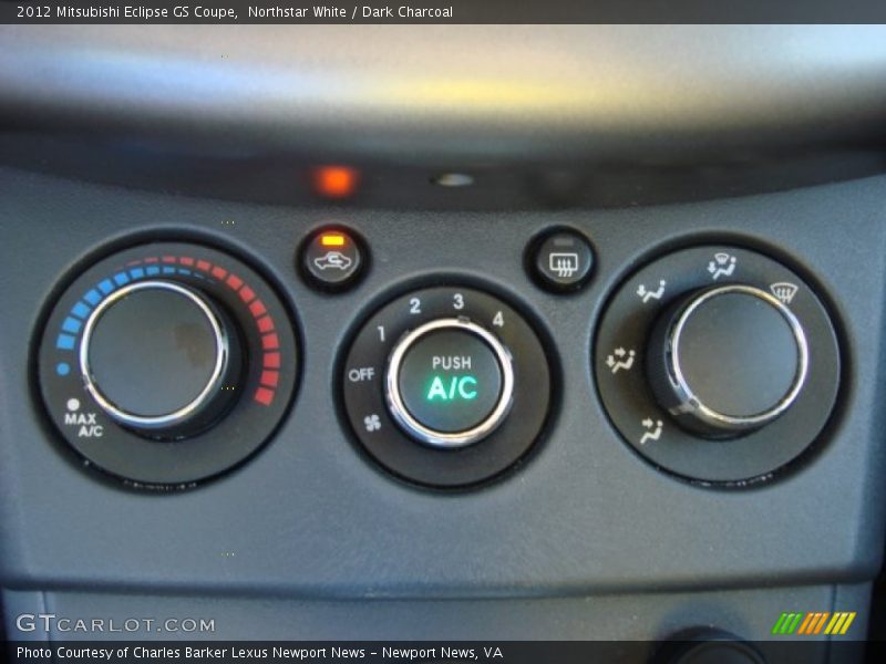 Controls of 2012 Eclipse GS Coupe