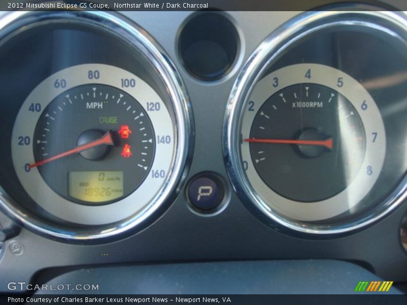 Northstar White / Dark Charcoal 2012 Mitsubishi Eclipse GS Coupe