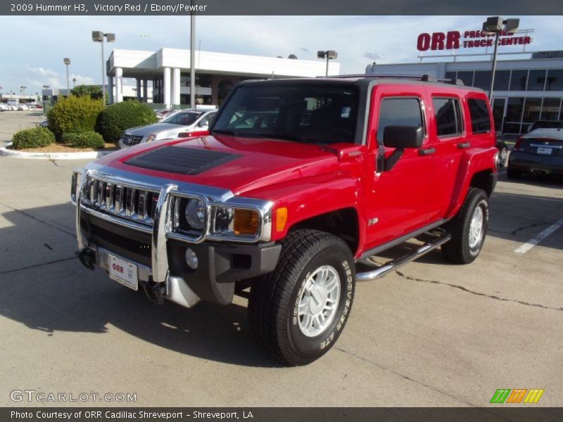 Victory Red / Ebony/Pewter 2009 Hummer H3