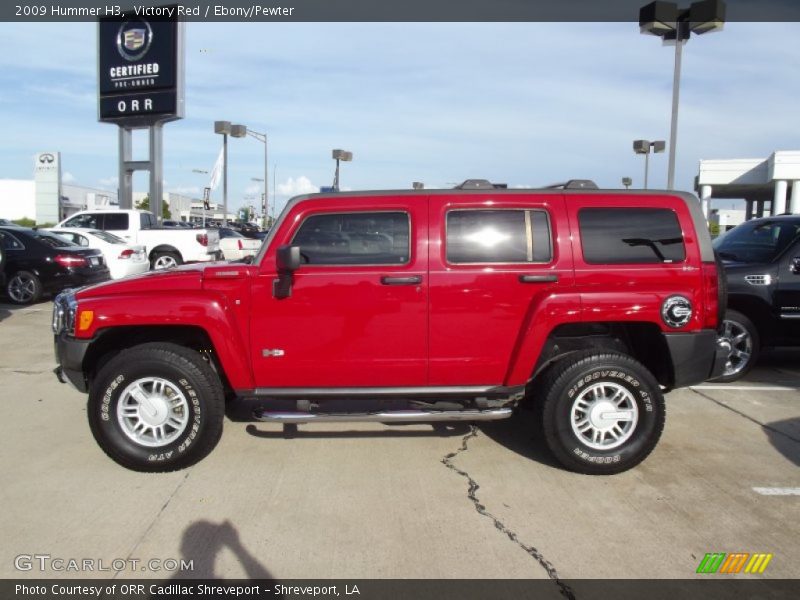 Victory Red / Ebony/Pewter 2009 Hummer H3