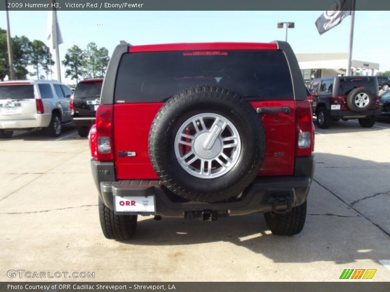Victory Red / Ebony/Pewter 2009 Hummer H3