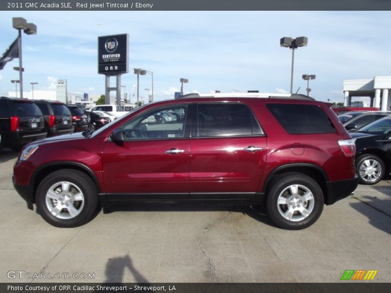 Red Jewel Tintcoat / Ebony 2011 GMC Acadia SLE