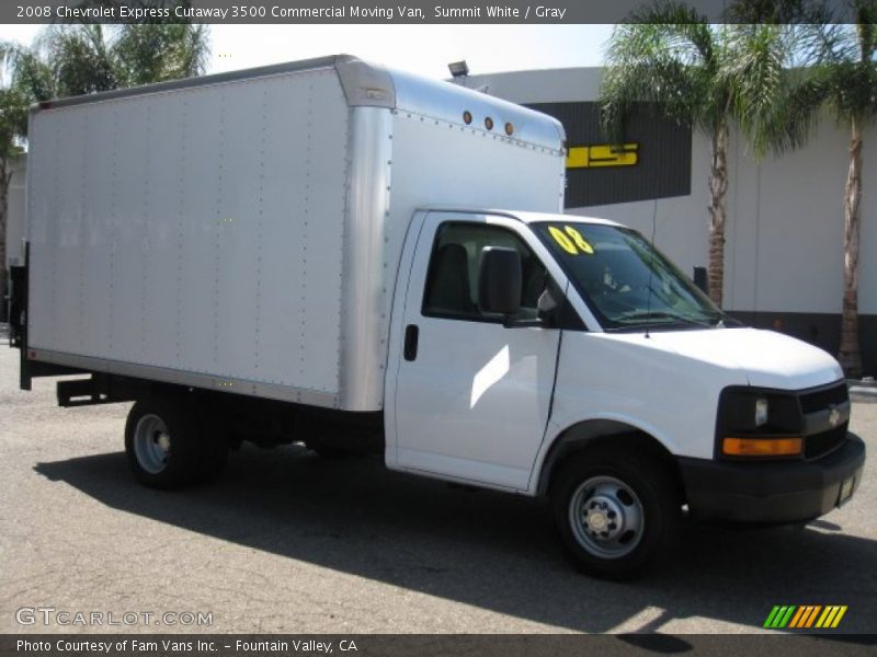 Summit White / Gray 2008 Chevrolet Express Cutaway 3500 Commercial Moving Van