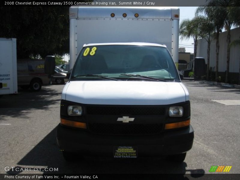 Summit White / Gray 2008 Chevrolet Express Cutaway 3500 Commercial Moving Van