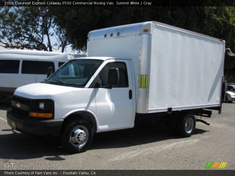 Summit White / Gray 2008 Chevrolet Express Cutaway 3500 Commercial Moving Van