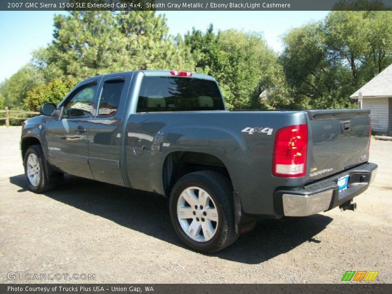 Stealth Gray Metallic / Ebony Black/Light Cashmere 2007 GMC Sierra 1500 SLE Extended Cab 4x4