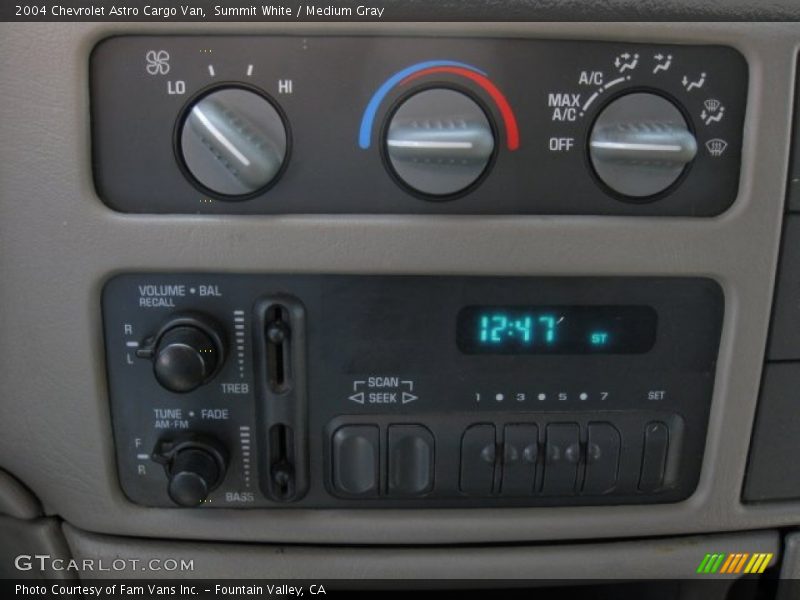 Controls of 2004 Astro Cargo Van