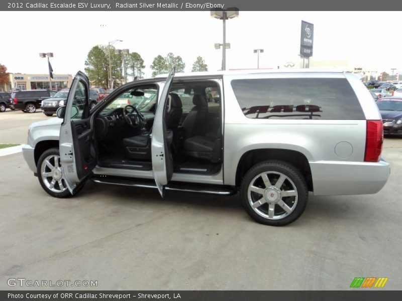 Radiant Silver Metallic / Ebony/Ebony 2012 Cadillac Escalade ESV Luxury