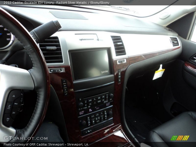 Radiant Silver Metallic / Ebony/Ebony 2012 Cadillac Escalade ESV Luxury