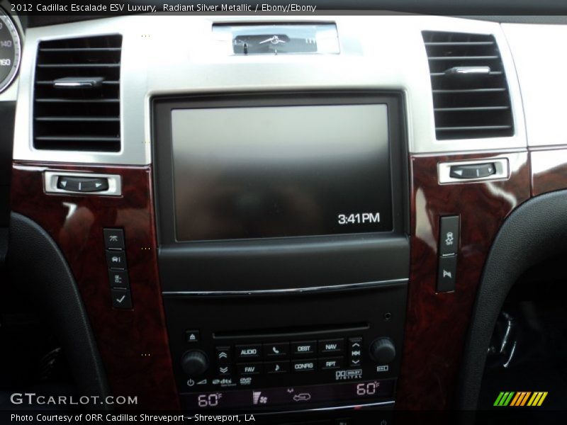 Radiant Silver Metallic / Ebony/Ebony 2012 Cadillac Escalade ESV Luxury