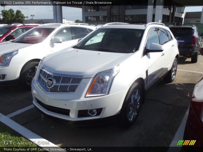 Platinum Ice Tricoat / Shale/Brownstone 2012 Cadillac SRX Performance