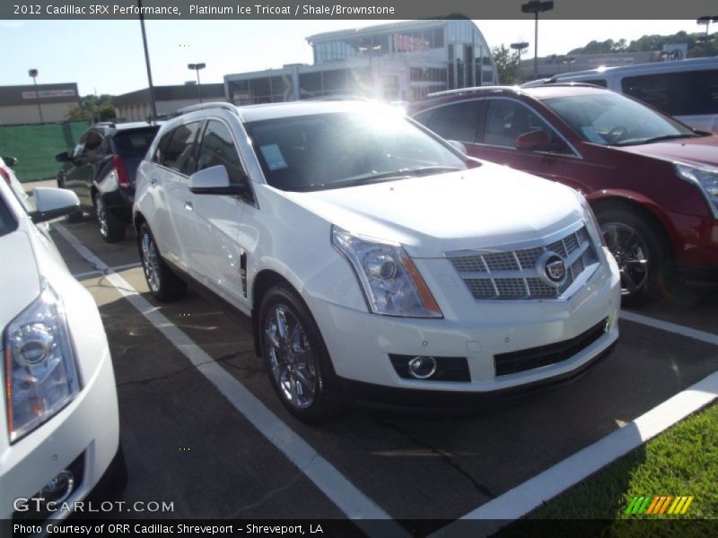 Platinum Ice Tricoat / Shale/Brownstone 2012 Cadillac SRX Performance