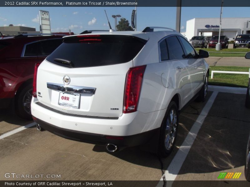 Platinum Ice Tricoat / Shale/Brownstone 2012 Cadillac SRX Performance