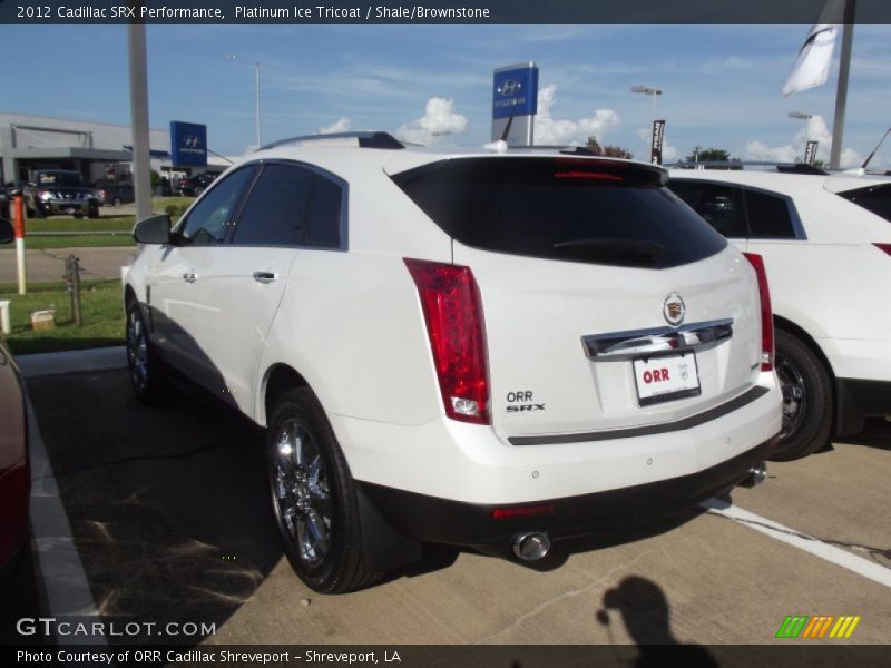 Platinum Ice Tricoat / Shale/Brownstone 2012 Cadillac SRX Performance