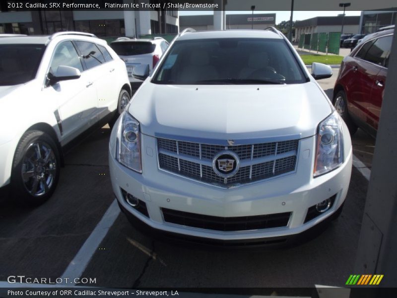 Platinum Ice Tricoat / Shale/Brownstone 2012 Cadillac SRX Performance