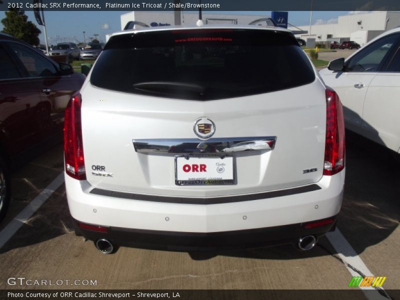 Platinum Ice Tricoat / Shale/Brownstone 2012 Cadillac SRX Performance