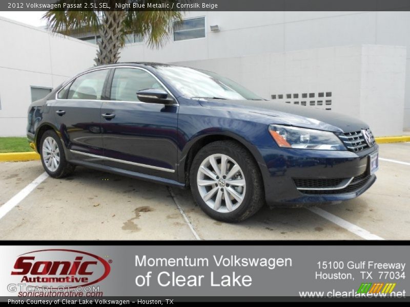 Night Blue Metallic / Cornsilk Beige 2012 Volkswagen Passat 2.5L SEL