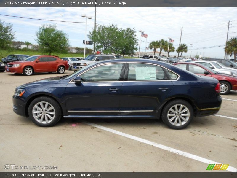 Night Blue Metallic / Cornsilk Beige 2012 Volkswagen Passat 2.5L SEL