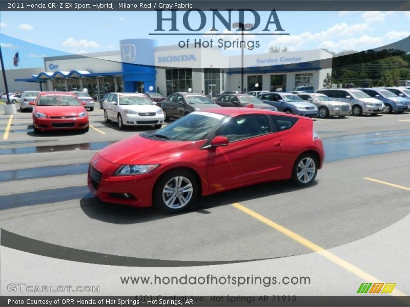 Milano Red / Gray Fabric 2011 Honda CR-Z EX Sport Hybrid