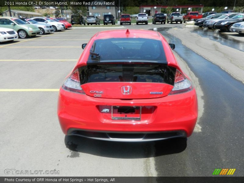 Milano Red / Gray Fabric 2011 Honda CR-Z EX Sport Hybrid