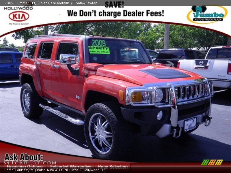Solar Flare Metallic / Ebony/Pewter 2009 Hummer H3