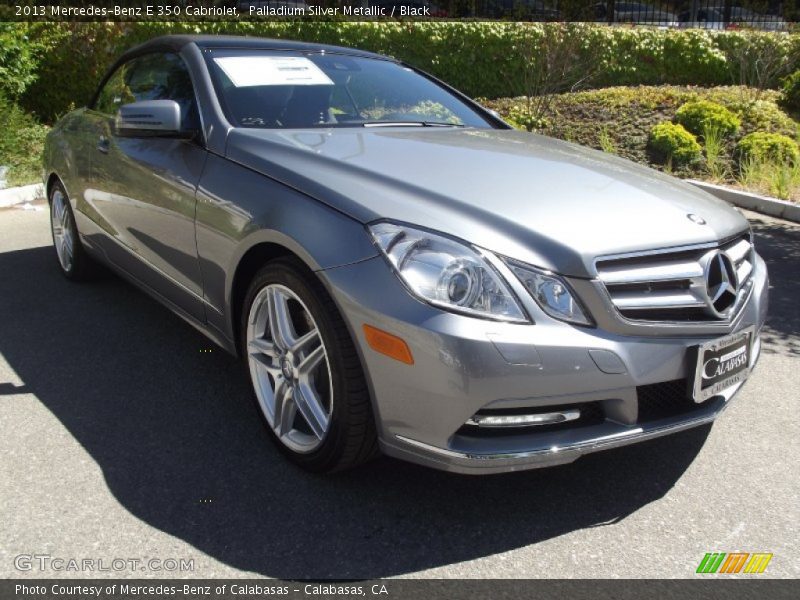 Palladium Silver Metallic / Black 2013 Mercedes-Benz E 350 Cabriolet