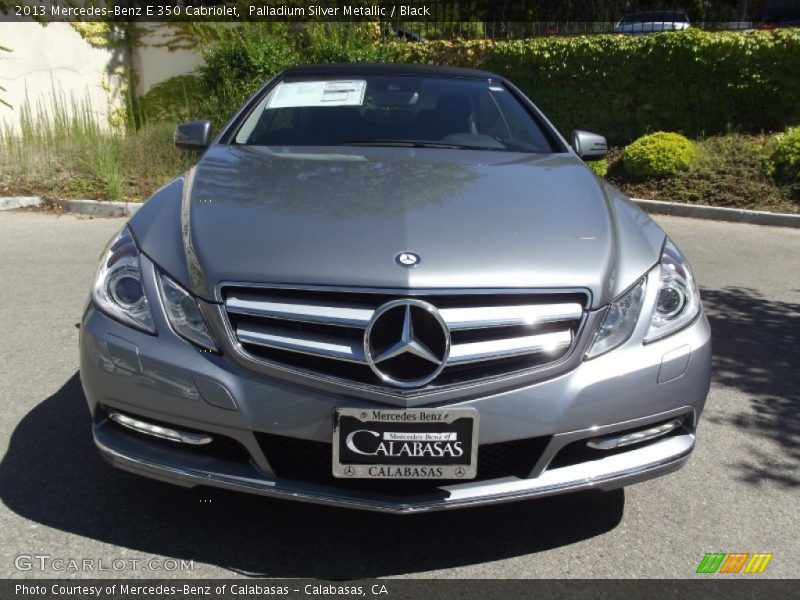 Palladium Silver Metallic / Black 2013 Mercedes-Benz E 350 Cabriolet