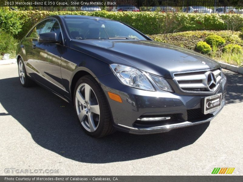 Steel Grey Metallic / Black 2013 Mercedes-Benz E 350 Coupe