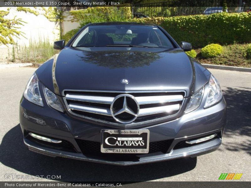 Steel Grey Metallic / Black 2013 Mercedes-Benz E 350 Coupe