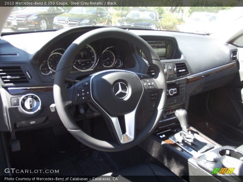 Steel Grey Metallic / Black 2013 Mercedes-Benz E 350 Coupe