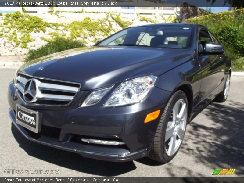 Steel Grey Metallic / Black 2013 Mercedes-Benz E 350 Coupe