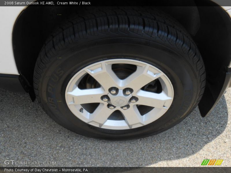 Cream White / Black 2008 Saturn Outlook XE AWD