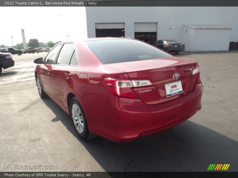 Barcelona Red Metallic / Ivory 2012 Toyota Camry L