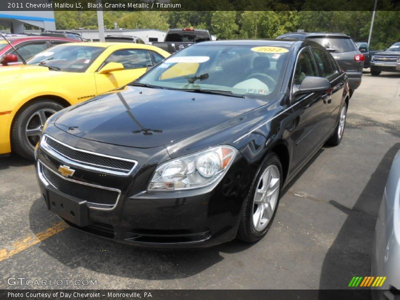 Black Granite Metallic / Titanium 2011 Chevrolet Malibu LS
