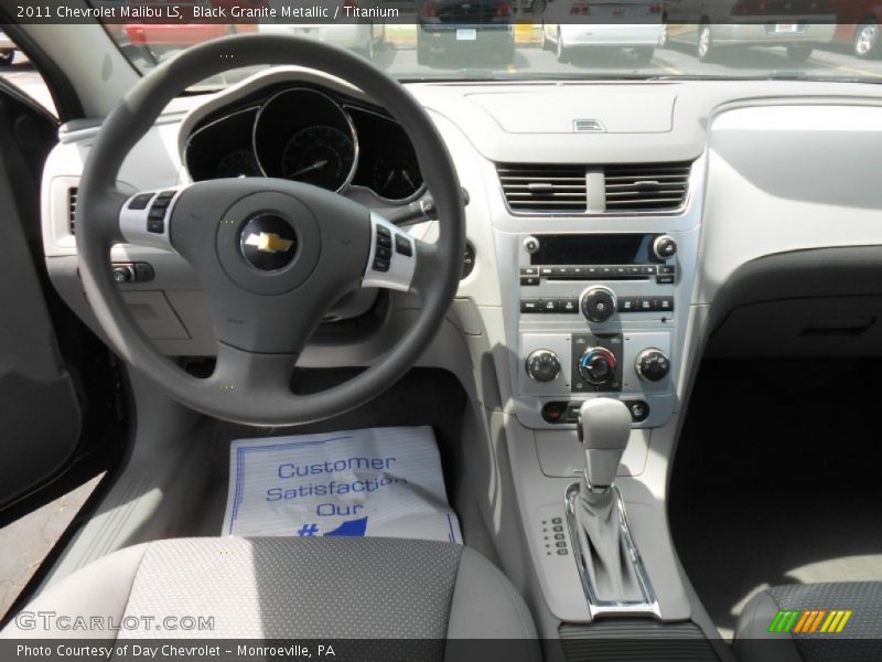 Black Granite Metallic / Titanium 2011 Chevrolet Malibu LS