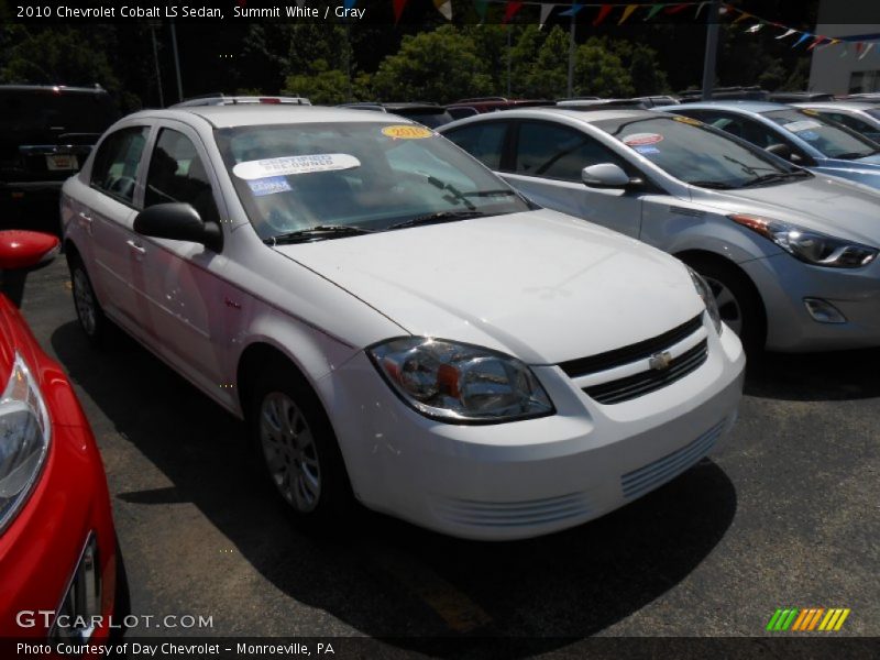 Summit White / Gray 2010 Chevrolet Cobalt LS Sedan