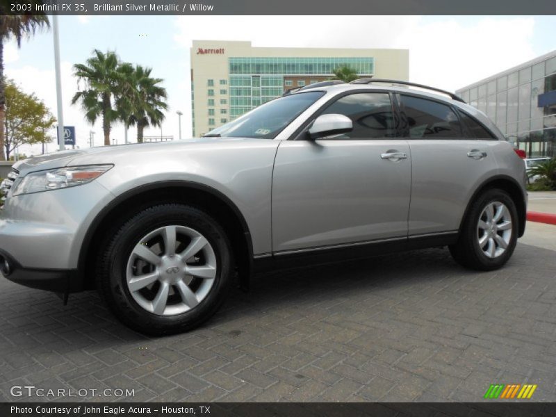 Brilliant Silver Metallic / Willow 2003 Infiniti FX 35
