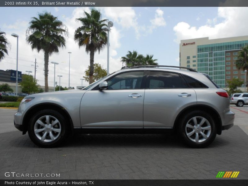 Brilliant Silver Metallic / Willow 2003 Infiniti FX 35