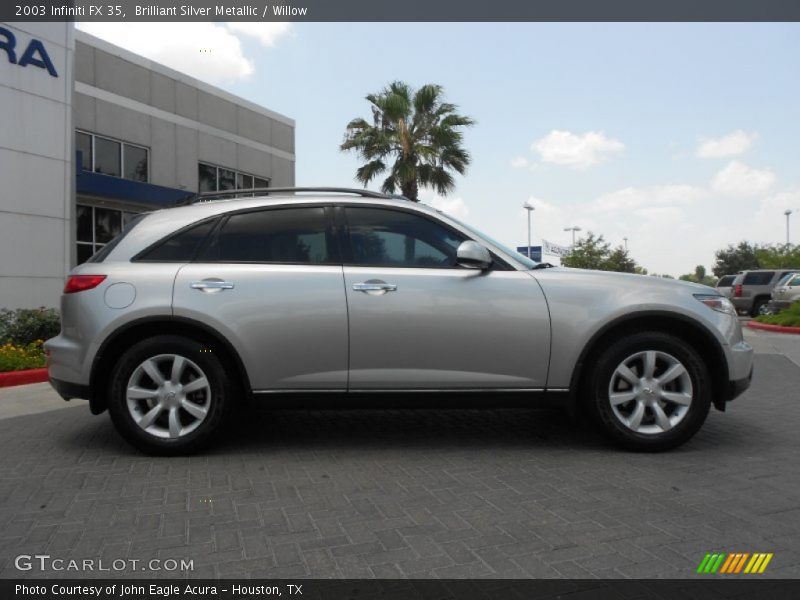 Brilliant Silver Metallic / Willow 2003 Infiniti FX 35