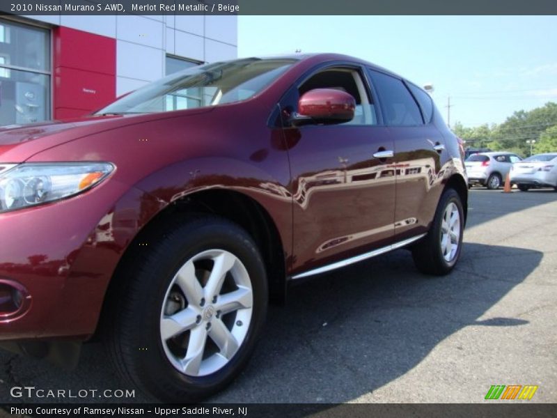 Merlot Red Metallic / Beige 2010 Nissan Murano S AWD