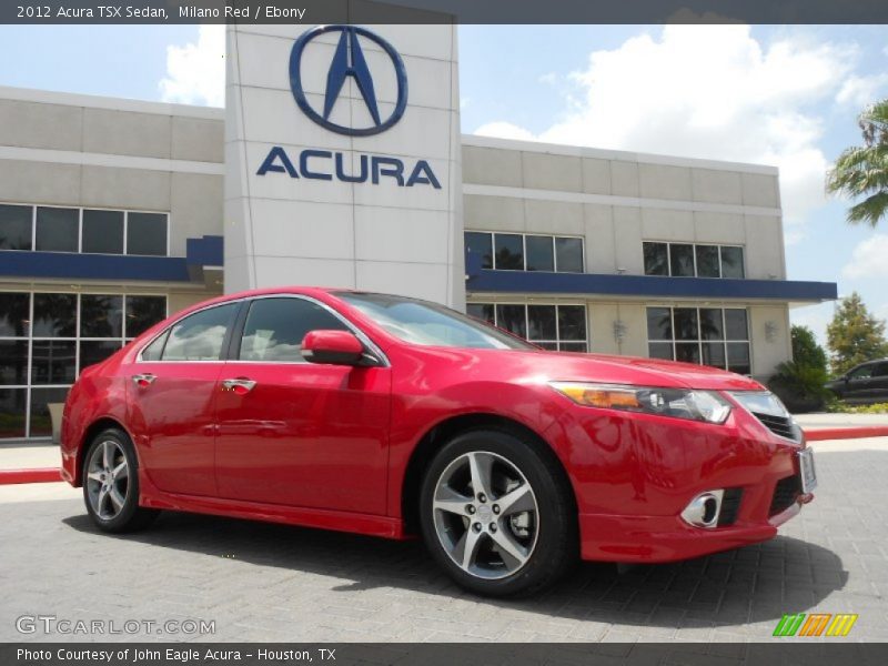 Milano Red / Ebony 2012 Acura TSX Sedan