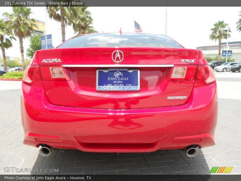 Milano Red / Ebony 2012 Acura TSX Sedan