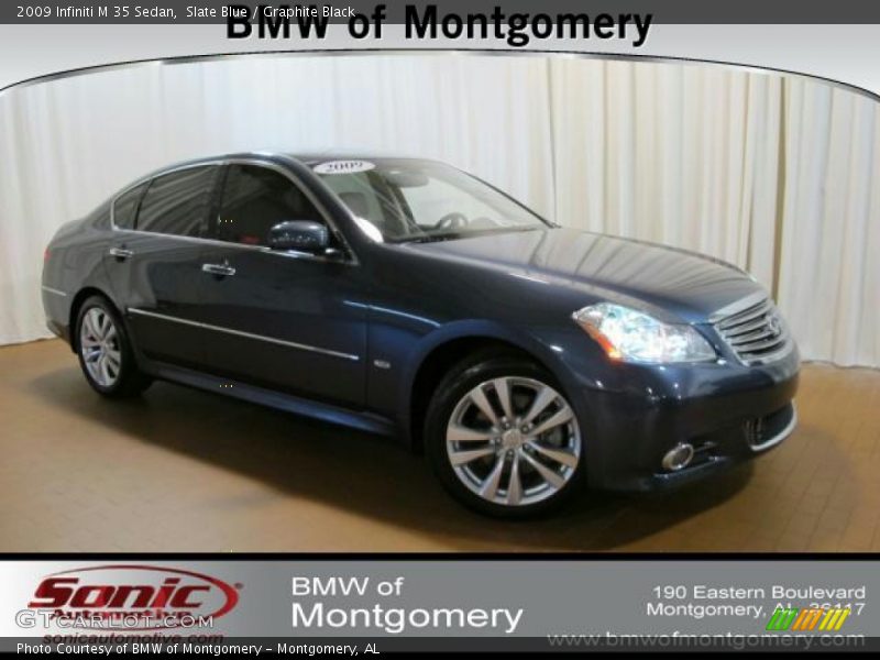 Slate Blue / Graphite Black 2009 Infiniti M 35 Sedan