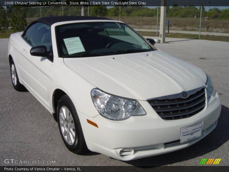 Stone White / Dark Slate Gray/Light Slate Gray 2008 Chrysler Sebring LX Convertible