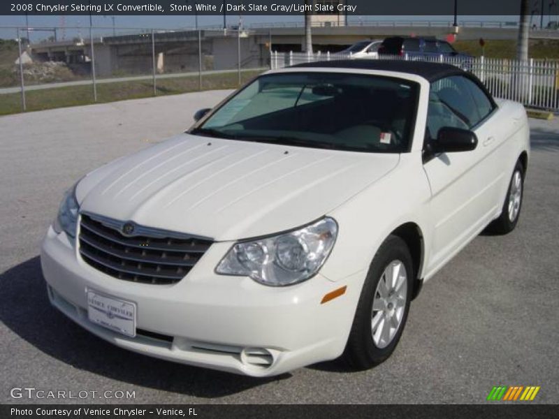 Stone White / Dark Slate Gray/Light Slate Gray 2008 Chrysler Sebring LX Convertible