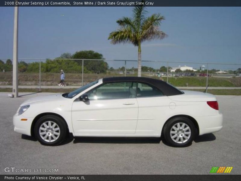 Stone White / Dark Slate Gray/Light Slate Gray 2008 Chrysler Sebring LX Convertible
